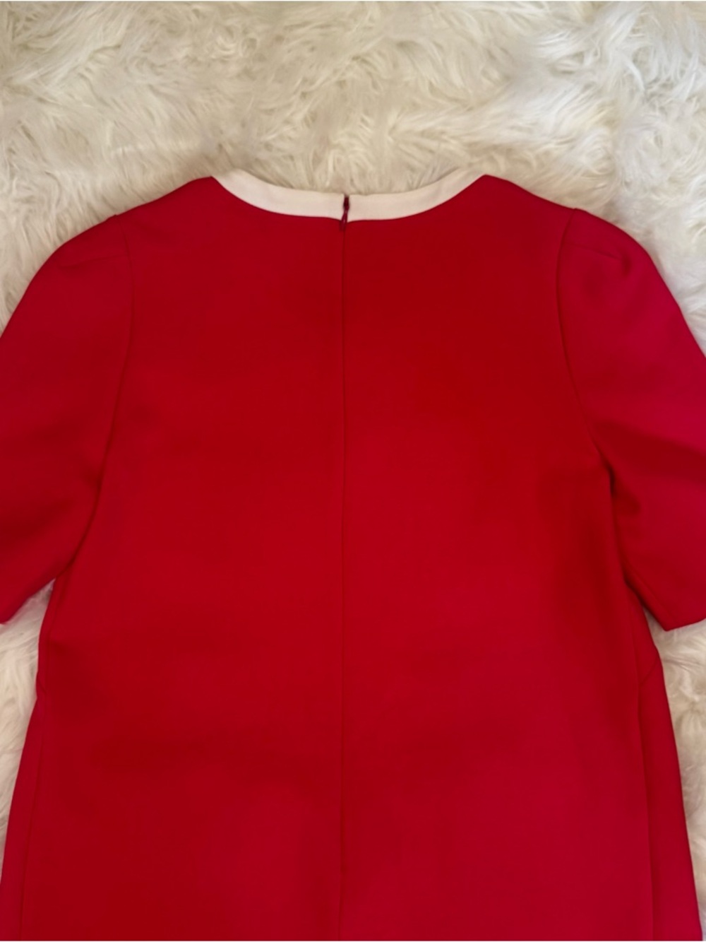 Tara Jarmon Magenta Pink Shift Dress | White Trim Pocket Detail | EU 38 (US 6) - Picture 12 of 14